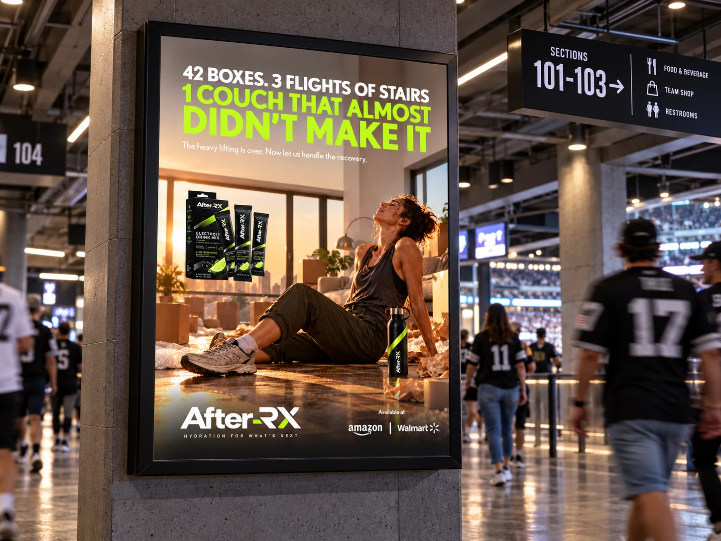 After-RX — Stadium concourse poster
