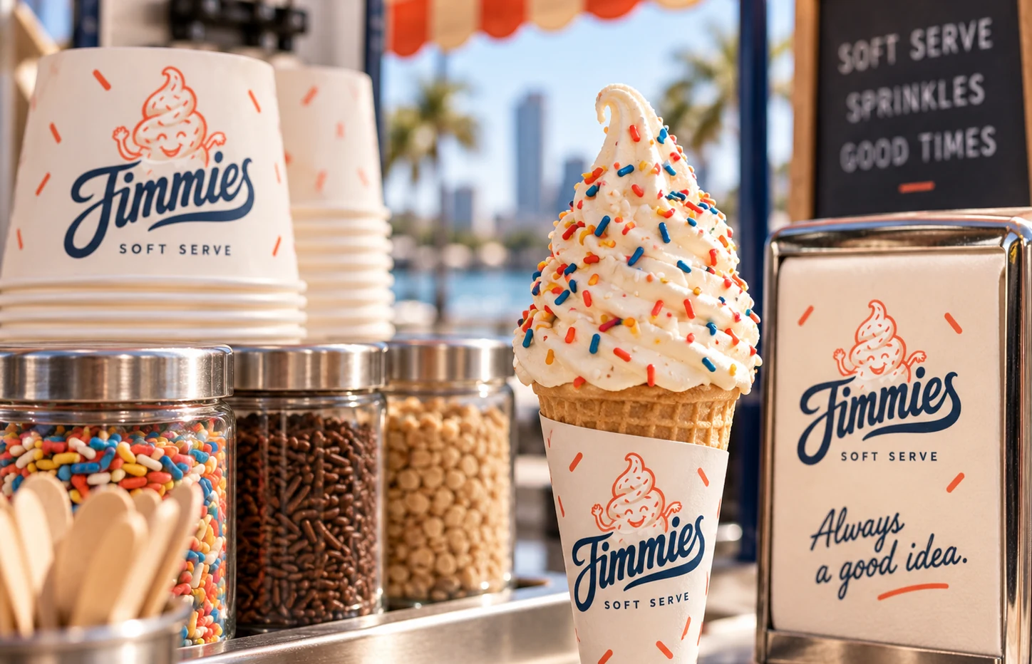 Jimmies Soft Serve — Branded cart