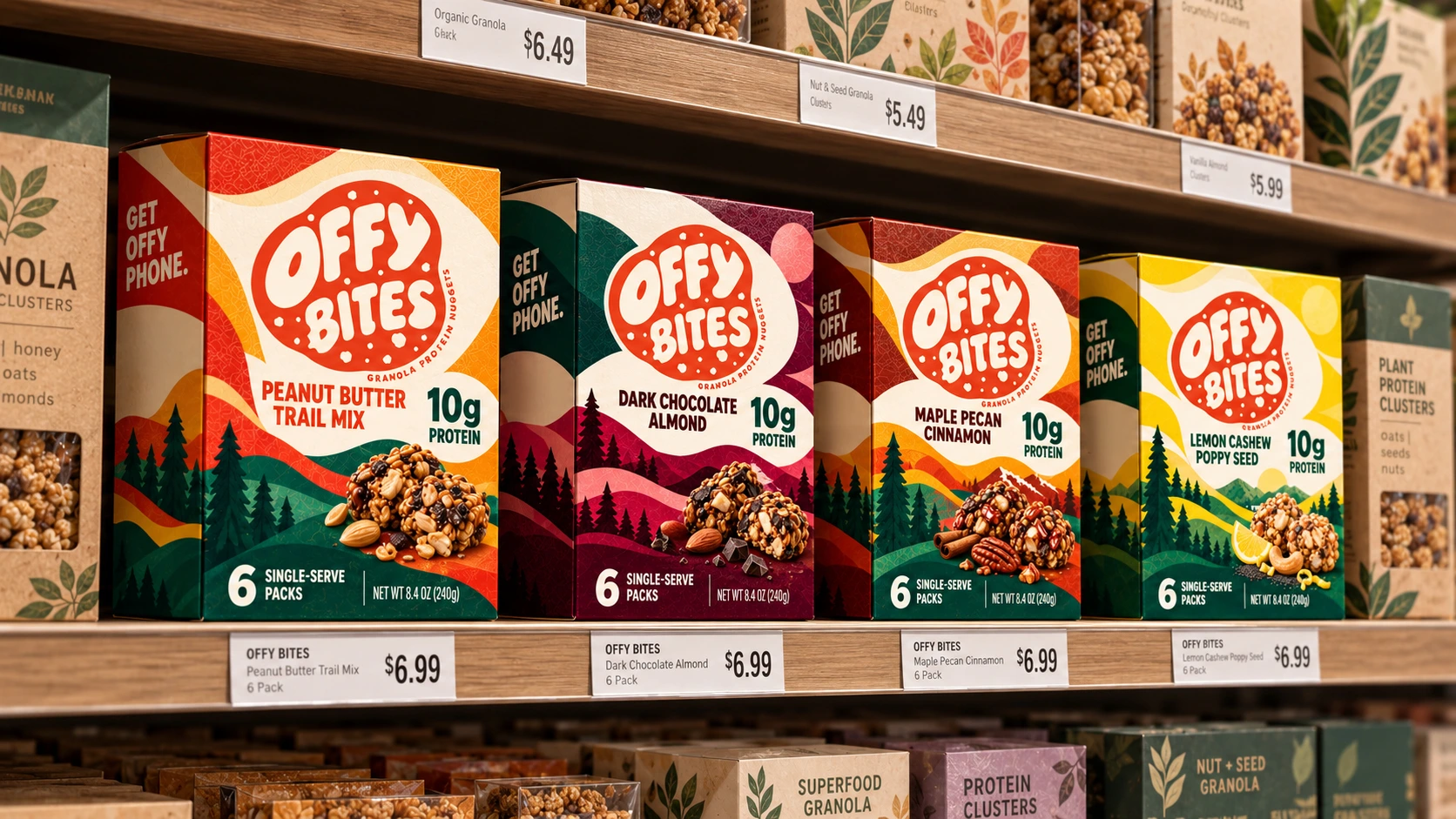 OFFY BITES / Get OFFY Campaign — Retail display
